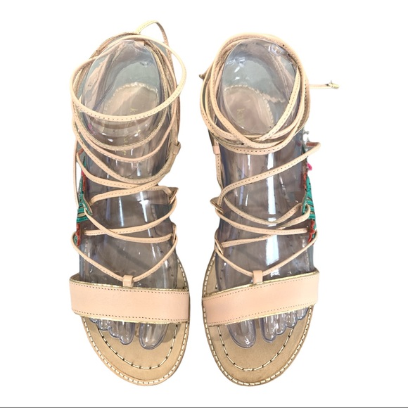Kate Spade Cactus Lace Up Sandals 7.5 - Picture 3 of 5